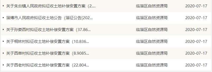 公告!淄博几十个村要被征地!补偿安置费是……