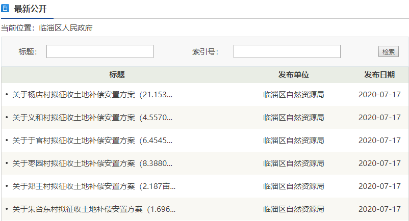 公告!淄博几十个村要被征地!补偿安置费是……
