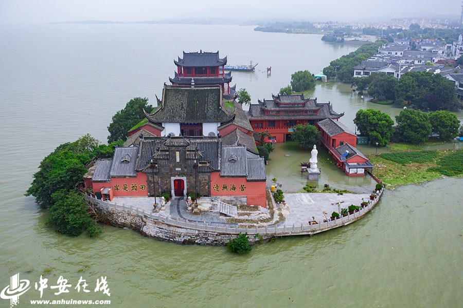 巢湖水位上涨 湖水破岸围寺【组图】|中庙|湖水|水位_新浪新闻