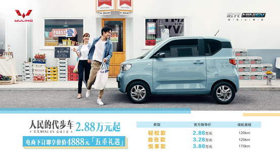 售价2.88万起，宏光MINI EV成都车展登场