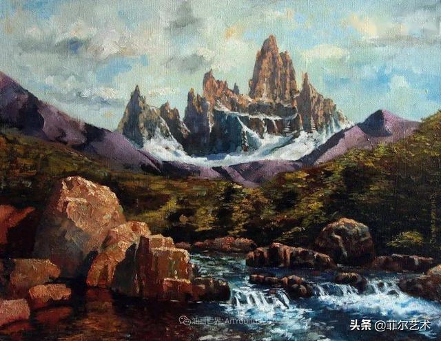 俄罗斯画家泽尔特·瓦伦蒂诺维奇动物与风景油画欣赏