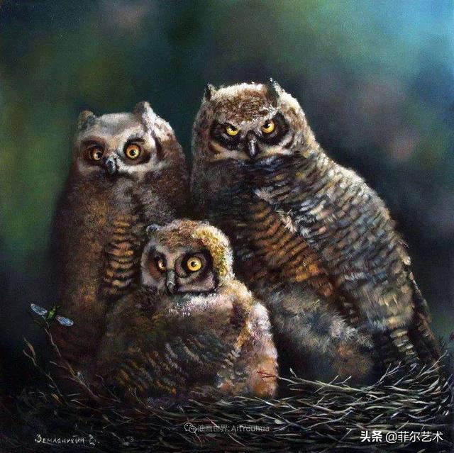 俄罗斯画家泽尔特·瓦伦蒂诺维奇动物与风景油画欣赏