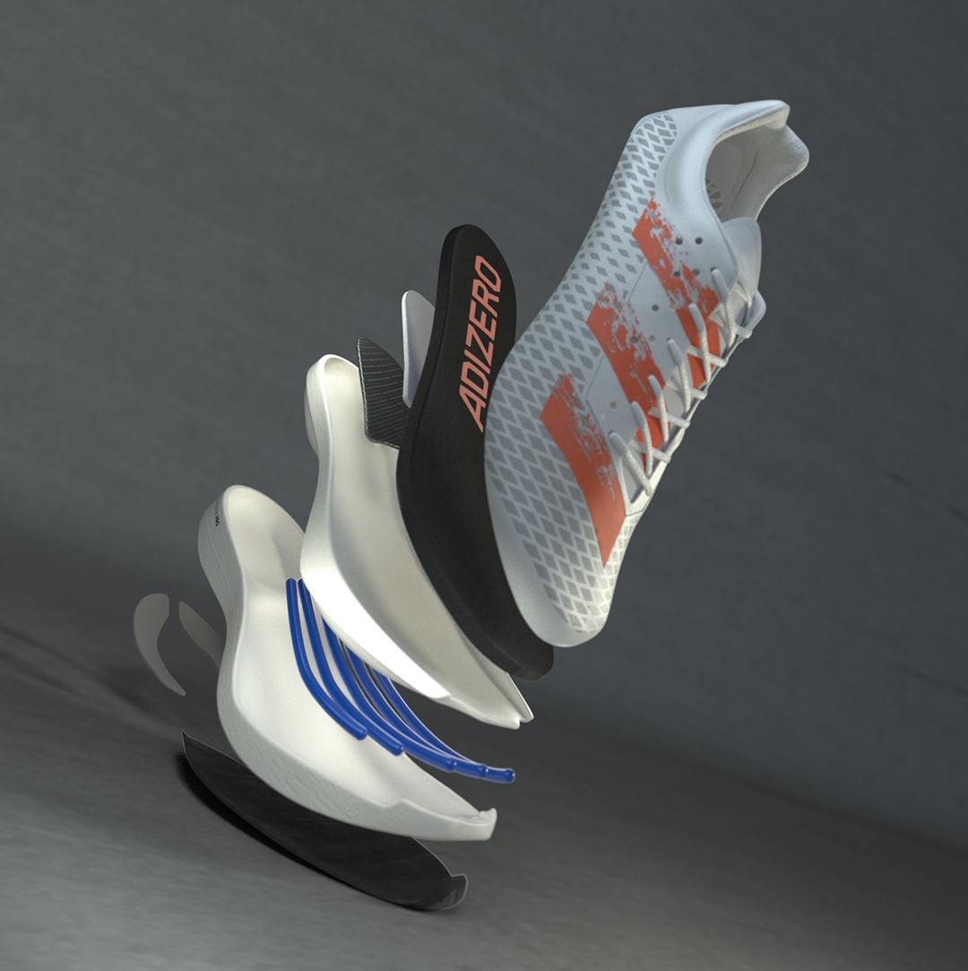超复杂中底设计!adidas 全新碳板跑鞋正式发布