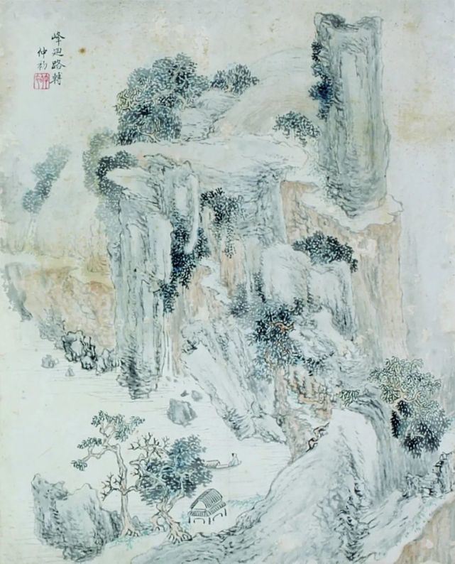 台海遗墨系列(1):王建章写意浅设色山水册页【组图】