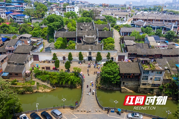 永州柳子庙航拍全景。