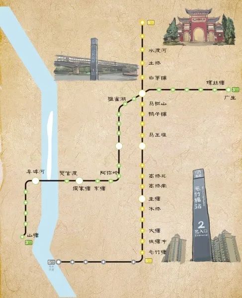 长沙5号线的终点站竟是钓鱼遛娃的好去处,很多人都不知道