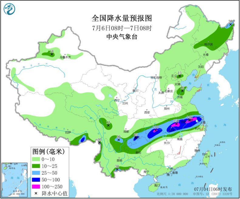 华北东北等地多对流性天气江苏上海等地有大到暴雨