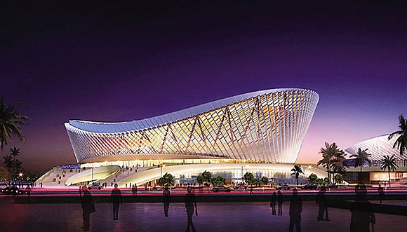 海口五源河文体中心二期体育馆将具备举办国际赛事能力