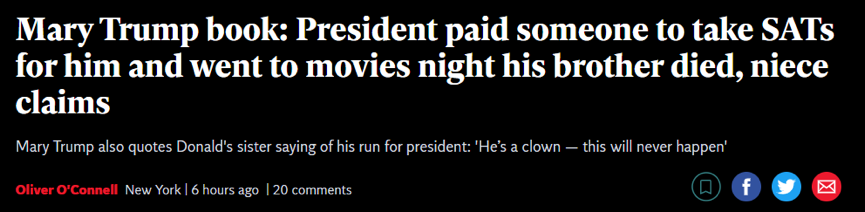 特朗普被爆高考“替考”！