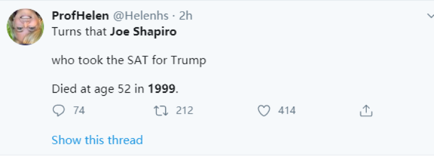 特朗普被爆高考“替考”！