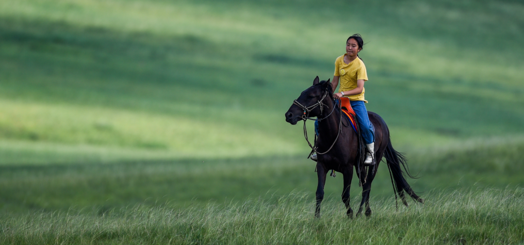 跃上马背,这个蒙古族女孩在草原尽享暑假"欢乐时光"