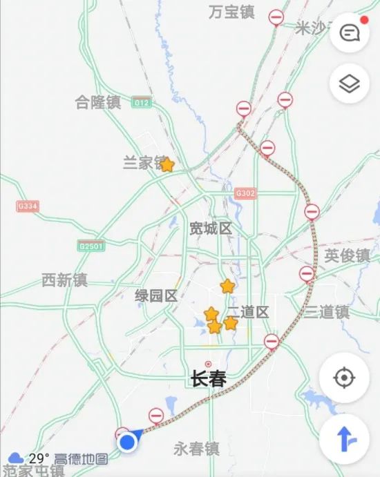 在长春绕城高速公路东南环长春南收费站至半截沟段,范家屯养护工区的