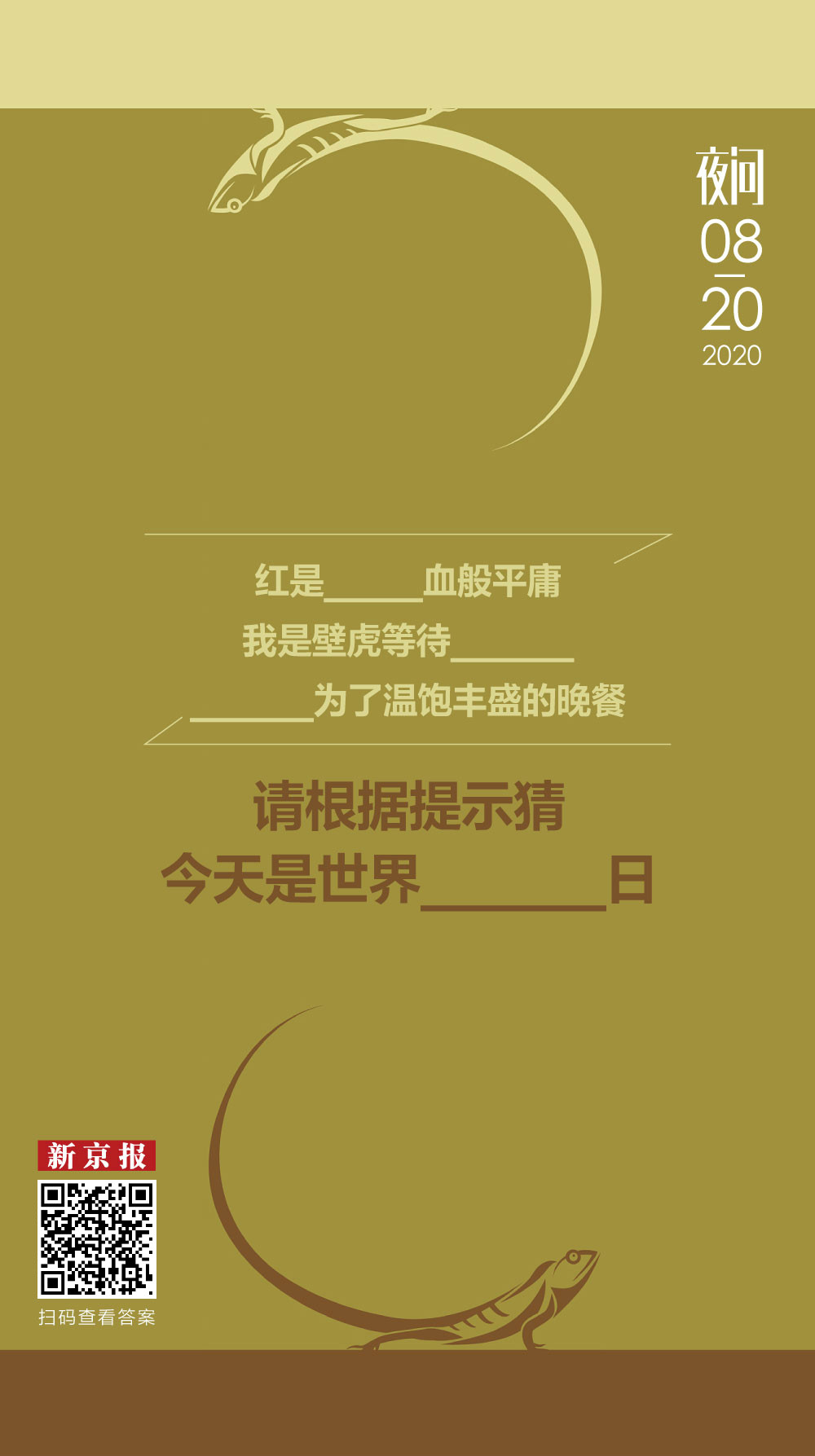 最讨厌的生物也有纪念日,研究它的人还拿过诺贝尔奖丨夜问
