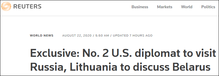 美副国务卿将访俄 防止俄方军事干预白俄