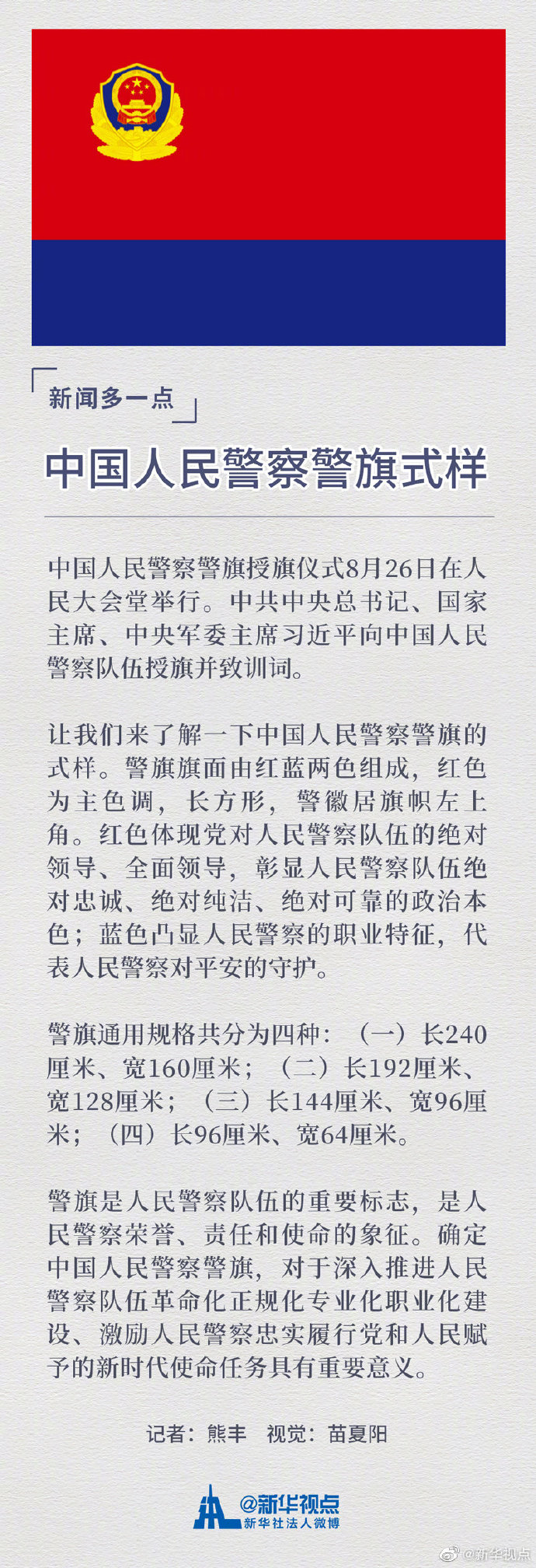 中国人民警察警旗式样公布(图)