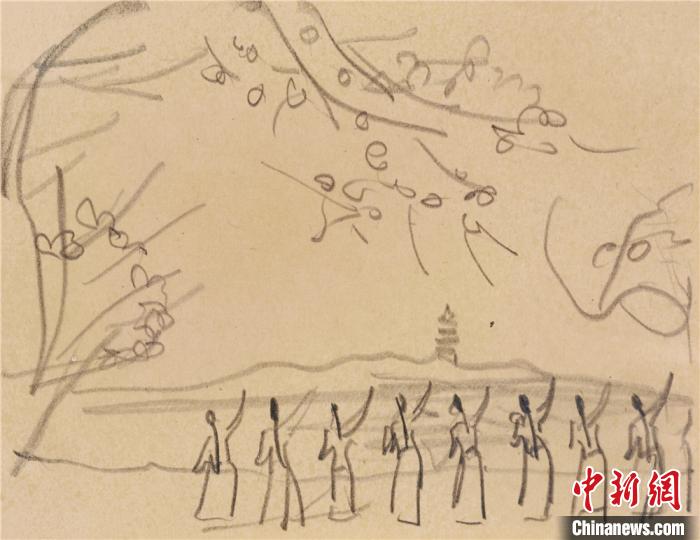 “自强不息——叶浅予自选速写作品研究展”正在中国国家画院美术馆展出