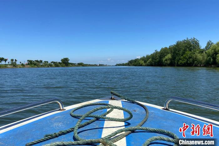 洪湖兼具供水、灌溉、湿地生物栖息地、养殖、航运和旅游等多种功能(8月3日拍摄) 周星亮 摄