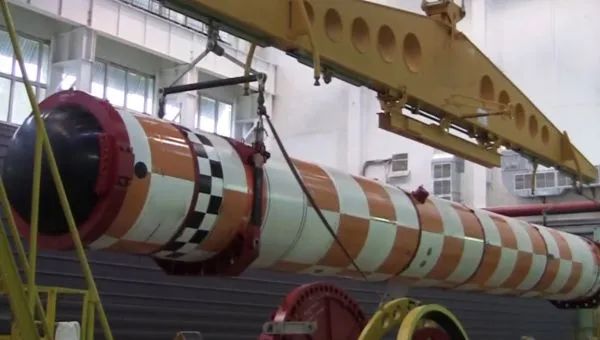 ▲资料图片:俄军公开的“波塞冬”核动力无人潜航器。(俄国防部官网)