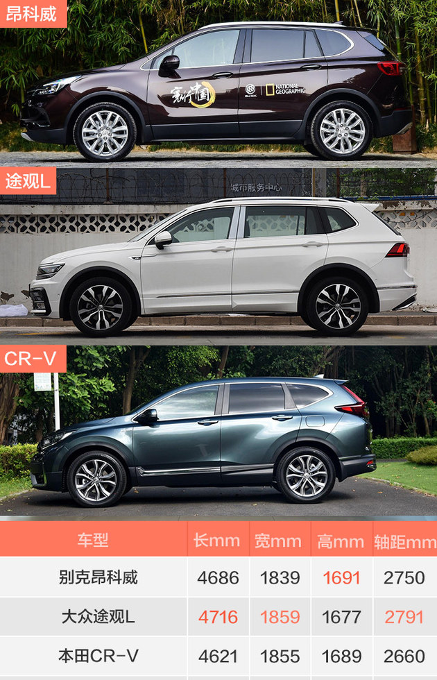 30万以内买SUV 昂科威/途观L/CR-V怎选