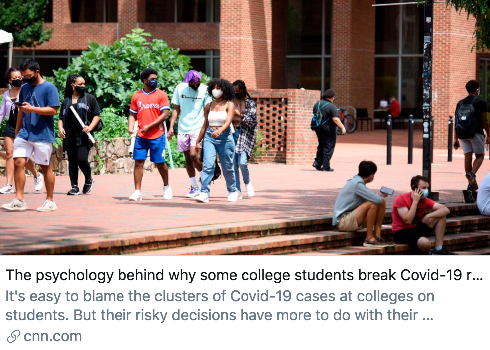 为什么一些大学生会违反防疫规定?/ CNN报道截图