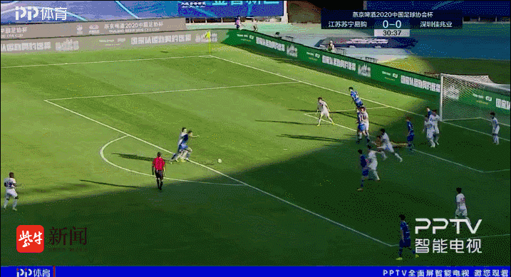 进球gif苏宁20深足晋级足协杯下一轮李昂电梯球技惊四座