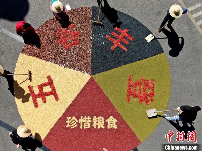 五谷杂粮拼出农夫们的心愿——五谷丰登王中举 摄