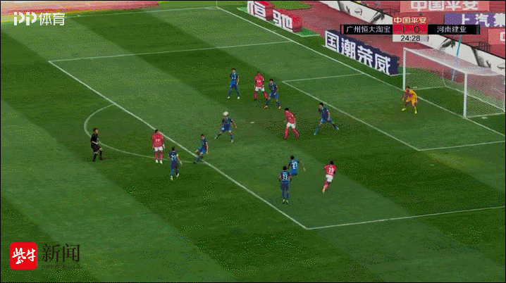 进球gif中超a组首尾大战恒大21击败建业