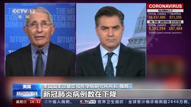 福奇:疫情仍严峻 美国多个州阳性率上升