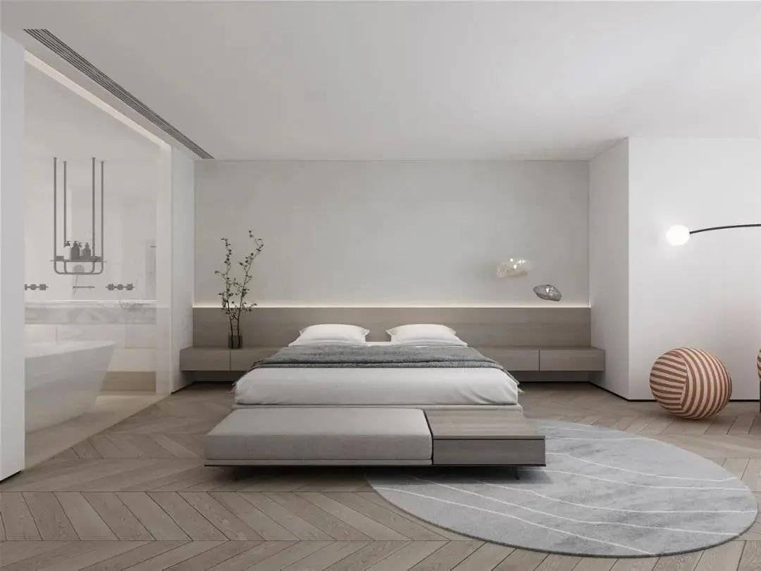 现代个性卧室床头背景墙效果图 – 设计本装修效果图