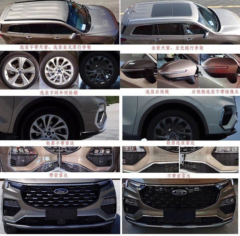 配图为江铃福特EQUATOR申报图