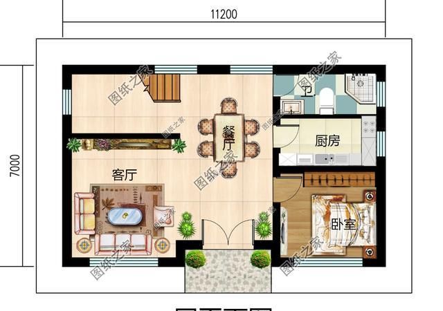 新农村80平米二层房屋设计图纸精简户型地方不大也能合理规划