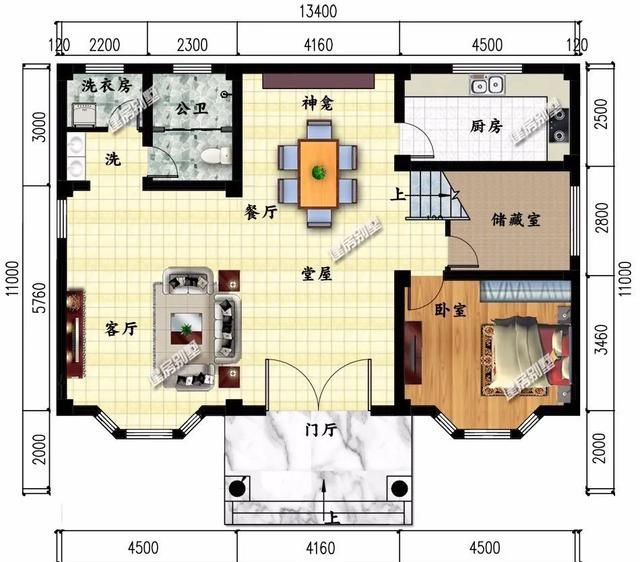 宽13米长12米建房图,13米x12米房屋设计图 正文 选对了户型,建房就更省事省心了!