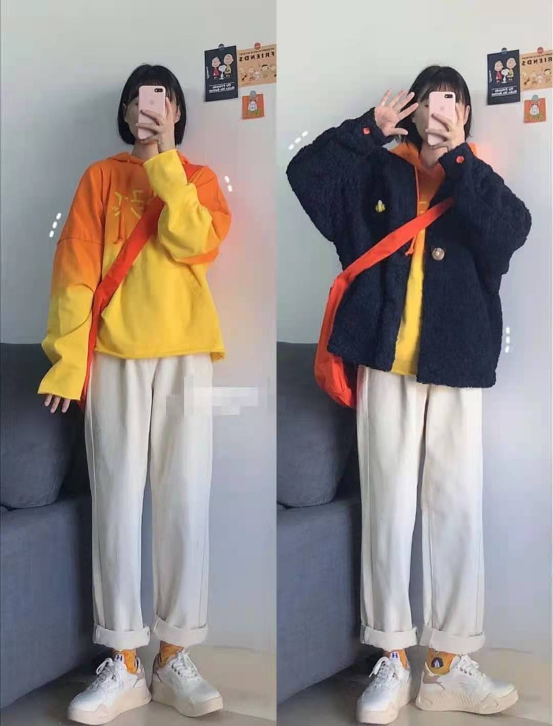 加绒连帽卫衣怎么搭配外套好看