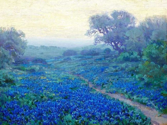 蓝调印象派风景油画，每一幅都令人寻味！