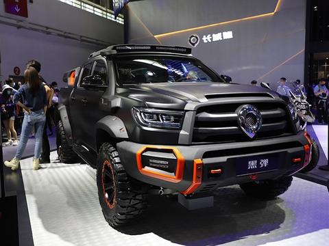 外观粗狂炫酷 搭2.0T发动机 长城炮黑弹版将于上海车展预售