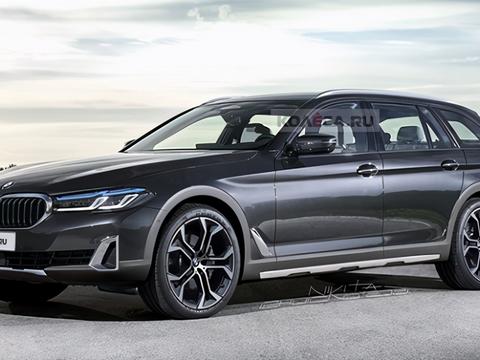 车身升高 外观升级 宝马5系旅行车跨界版渲染图曝光