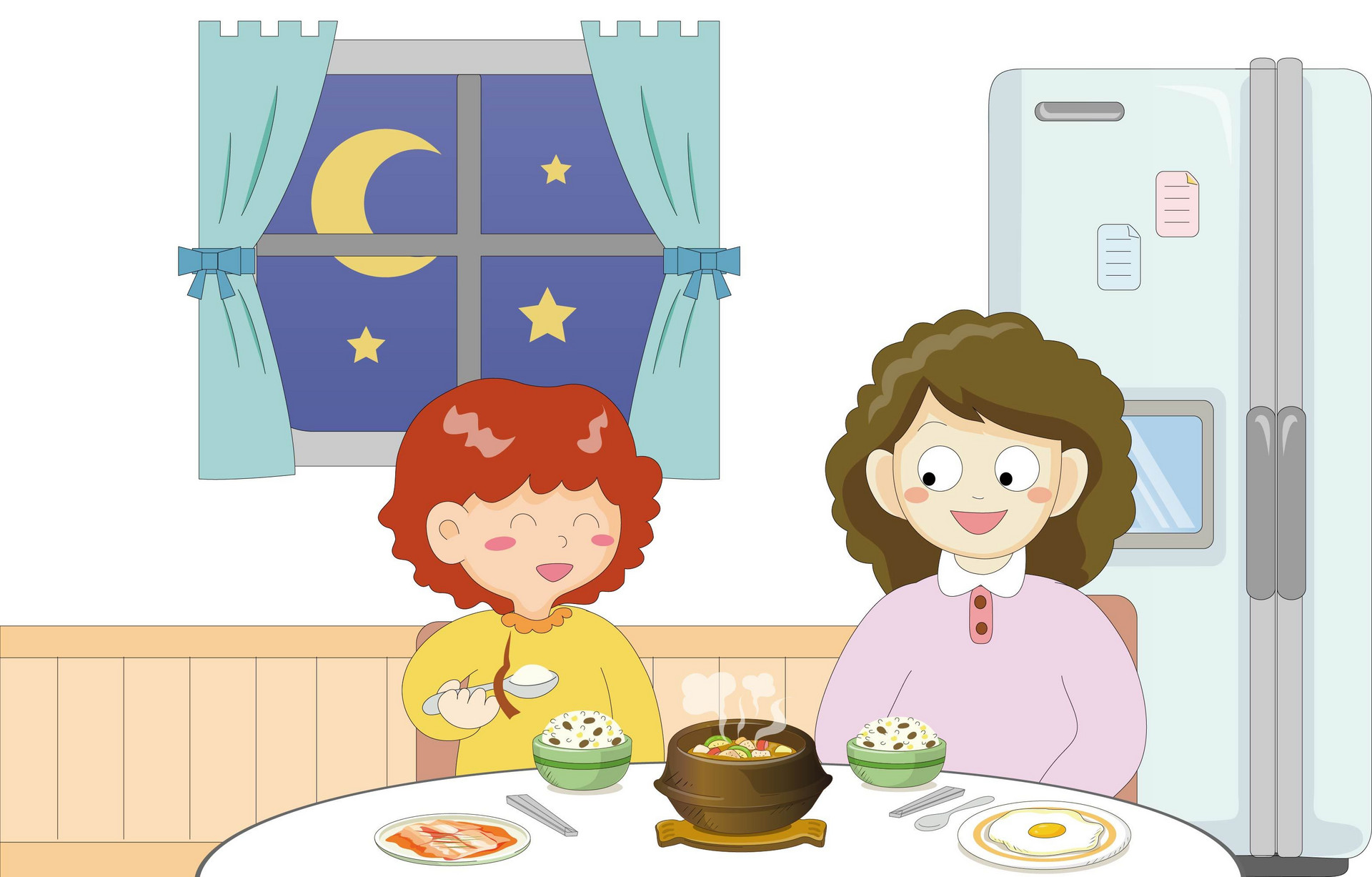 卡通儿童节快乐吃饭的孩子设计图__广告设计_广告设计_设计图库_昵图网nipic.com