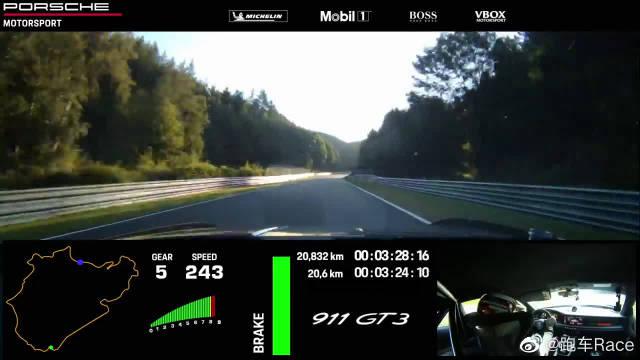 全新保时捷911 GT3在Nordschleife刷圈