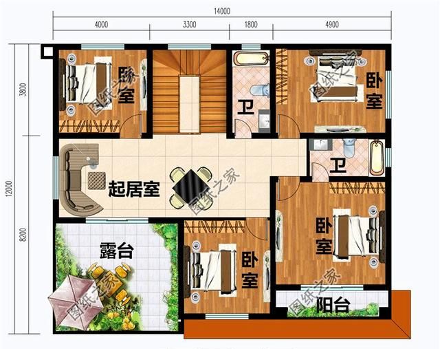 10*13米房子设计图片,10宽x13米自建房设计图 带堂屋二层楼房设计图,适合农村的功能布局,实力推荐好户型