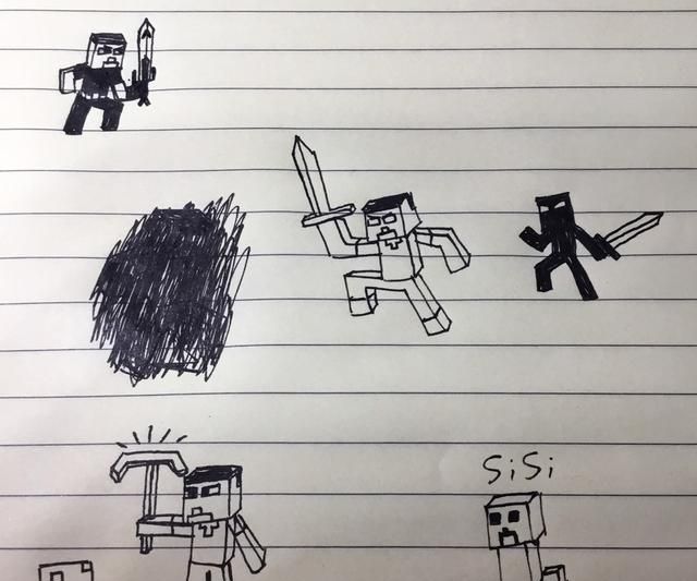 我的世界mc玩家绘画能力有多强上课时随便一画就是精品
