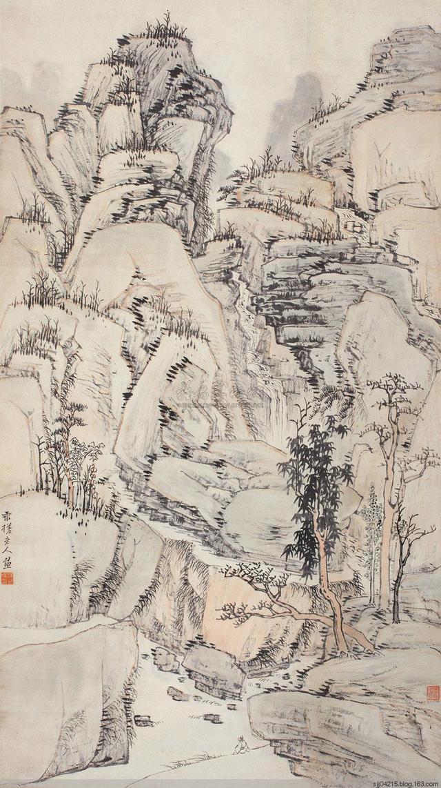 新安画派的奠基人清代著名画家弘仁山水画作品欣赏