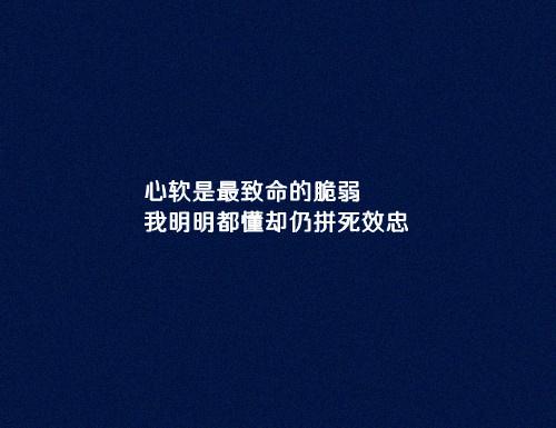 敏感是你的硬伤,心软是你的致命伤