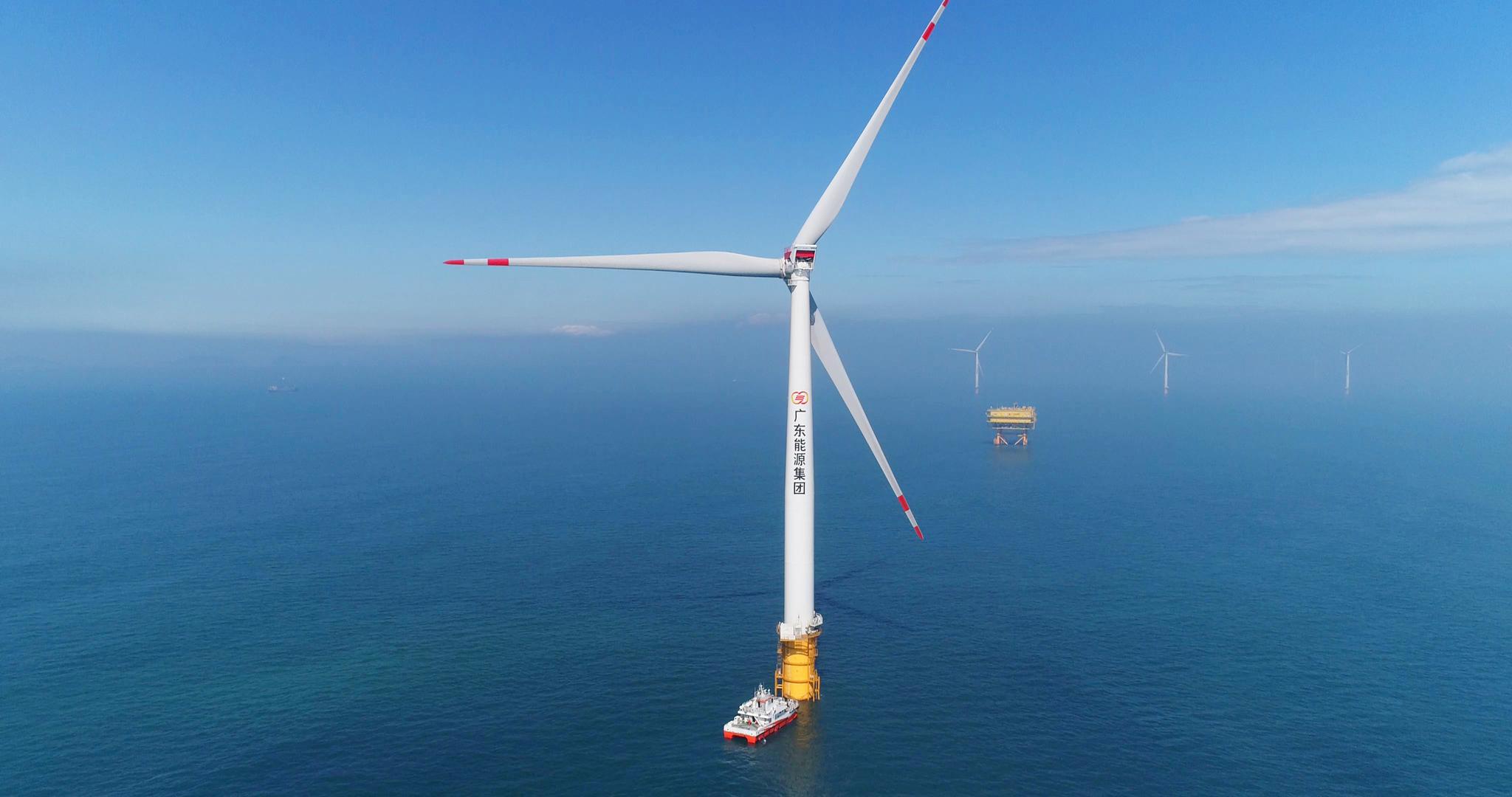 首个大容量海上风电场项目——珠海金湾海上风电场项目全容量并网发电