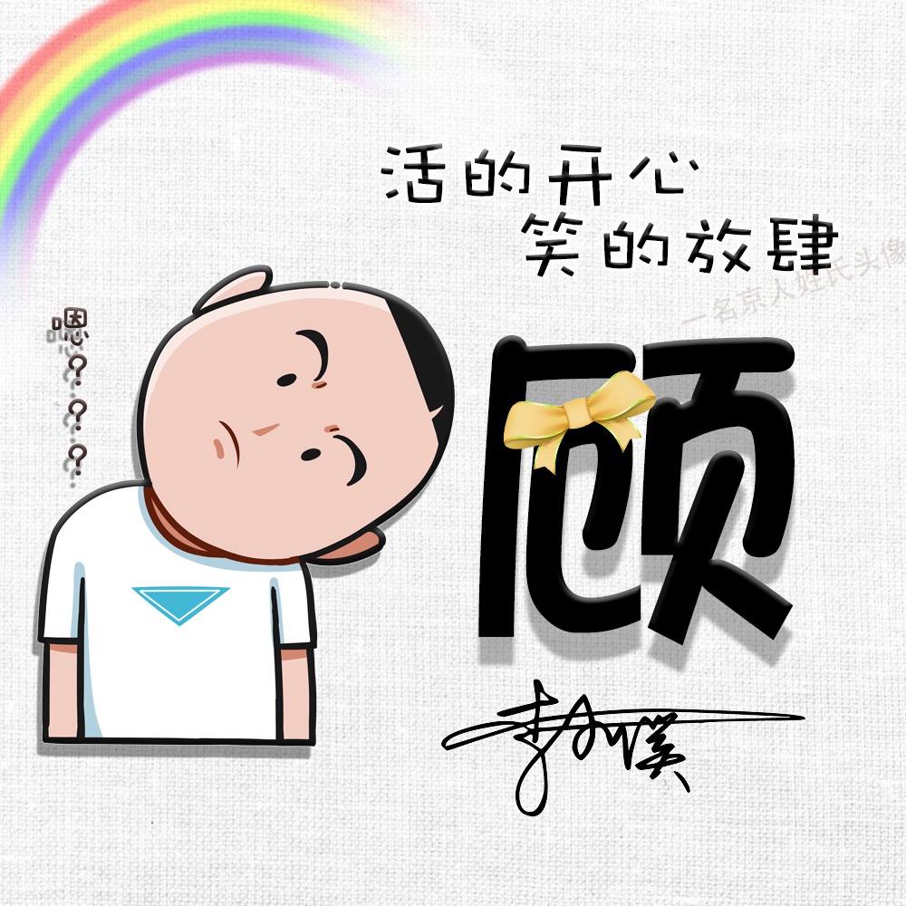 潮流创意男生女生通用姓氏头像一共27张好看不重样