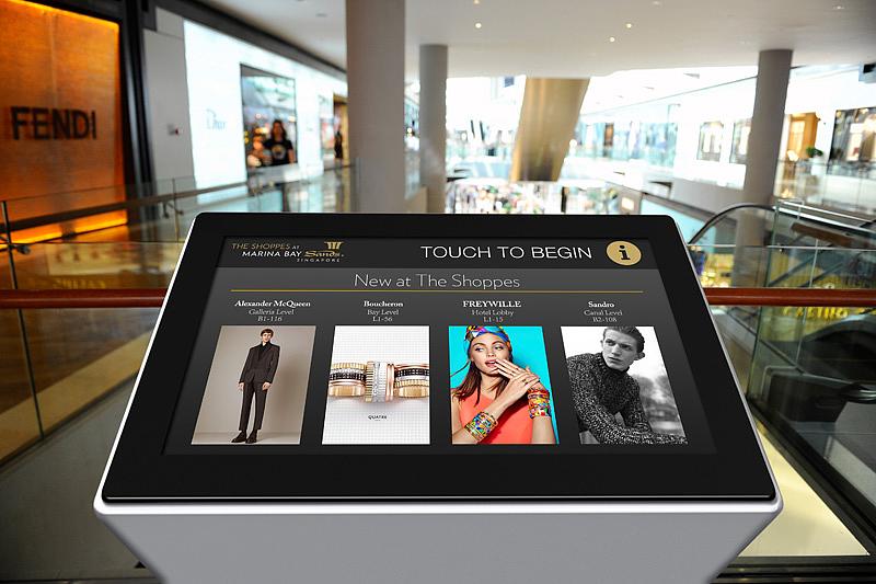 数字化导视标识应用立式广告机商场触摸屏导视智能展示柜