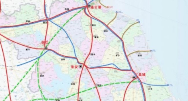 江苏高铁规划图2035,高铁规划2035图 江苏未来5年的交通建设,4条高铁2条城际铁路正在规划