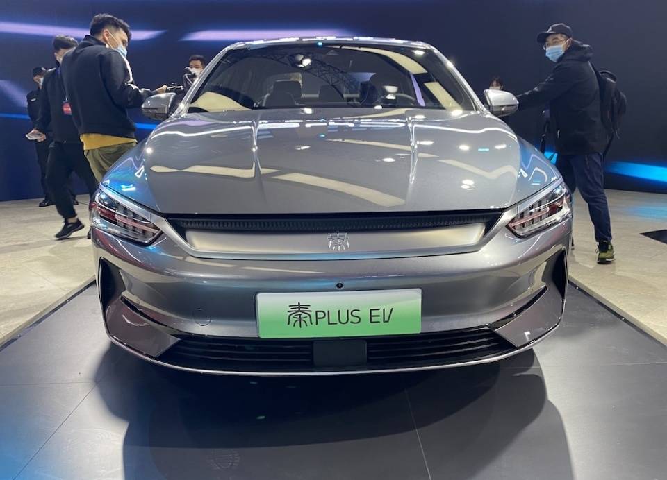 比亚迪秦PLUS图片,比亚迪秦plus图片外观 比亚迪宣布全系ev车搭载刀片电池秦plusev上市1298万起售