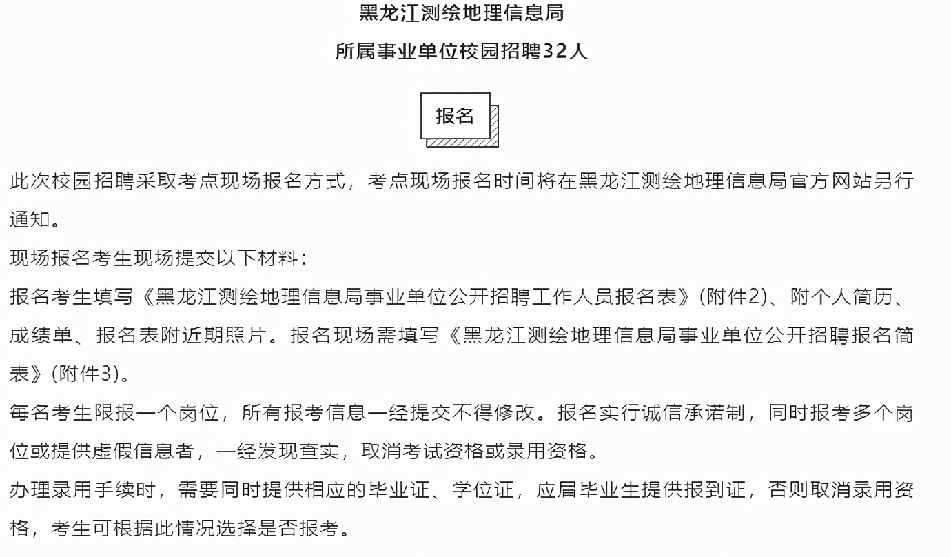 有编！黑龙江测绘地理信息局所属事业单位32人公告