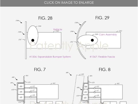 苹果公司获可伸缩保险杠系统专利 减少碰撞损害和占用空间