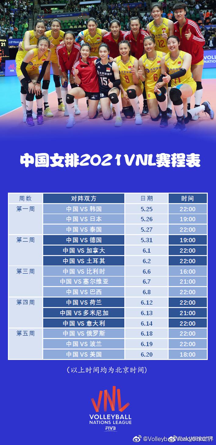 Vnl 2021 schedule